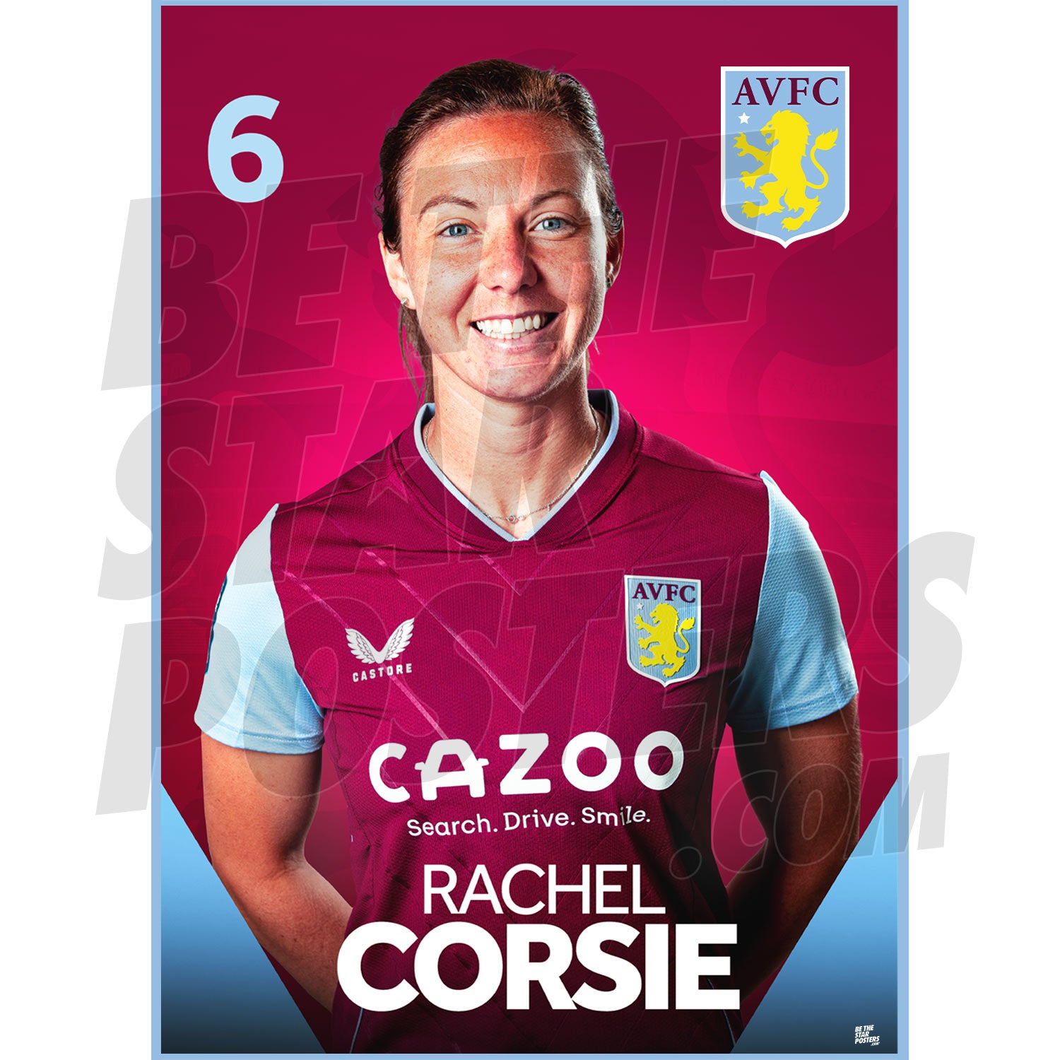 Aston Villa FC Rachel Corsie 22/23 Headshot Poster