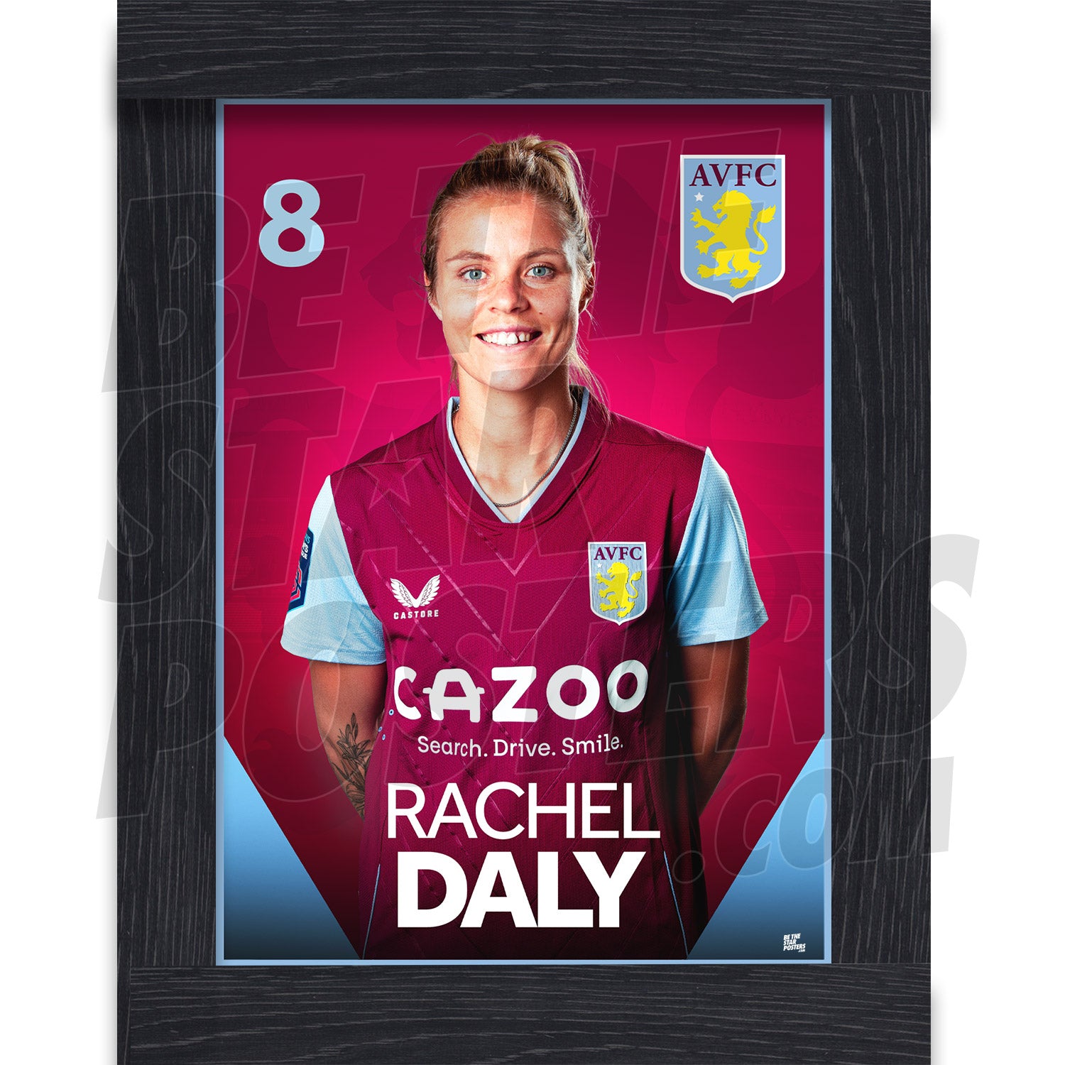 Aston Villa FC Rachel Daly 22/23 Headshot Poster
