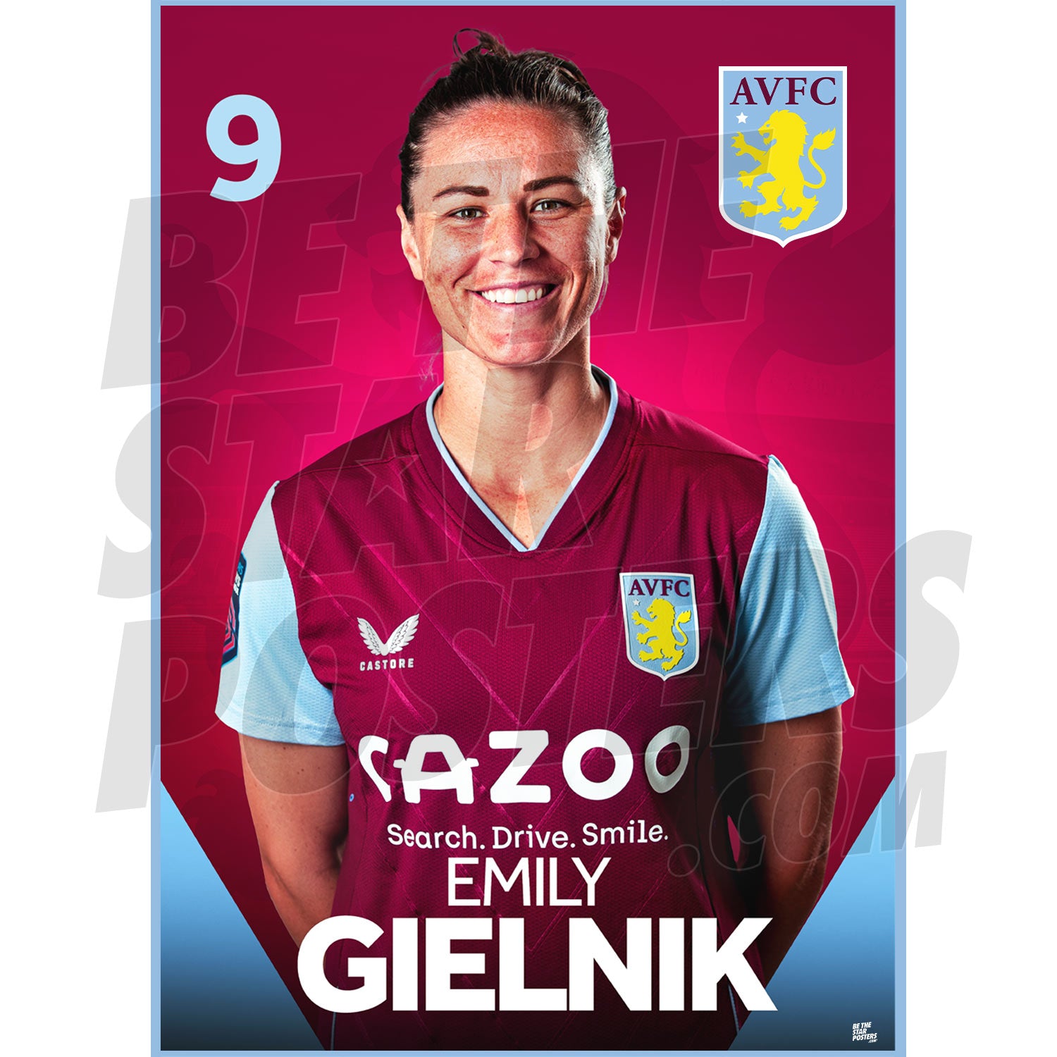 Aston Villa FC Emily Gielnik 22/23 Headshot Poster