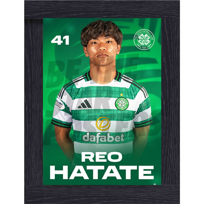 Celtic FC Reo Hatate 25/26 Headshot Poster