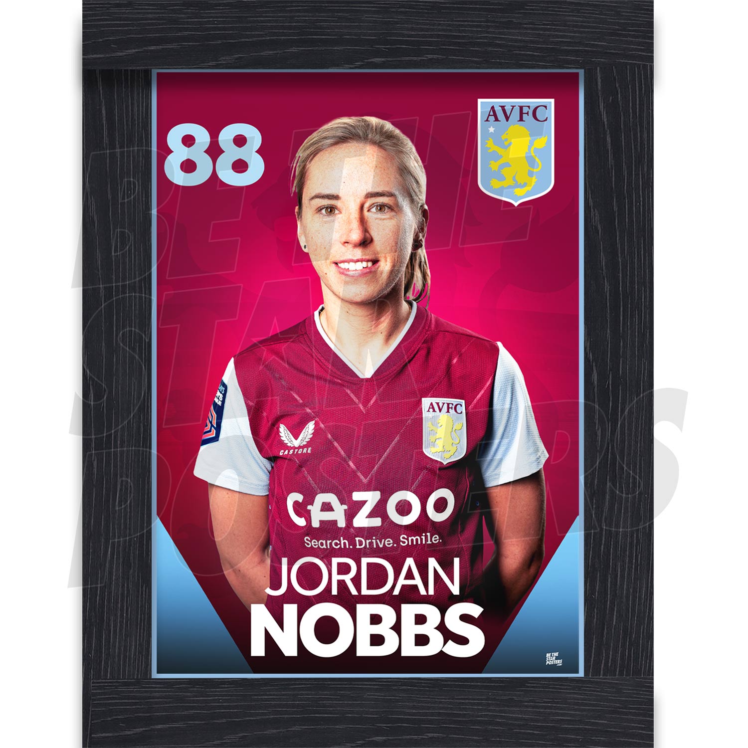 Aston Villa FC Jordan Nobbs 22/23 Headshot Poster