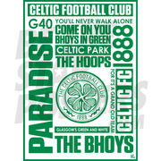 Celtic FC Word Poster
