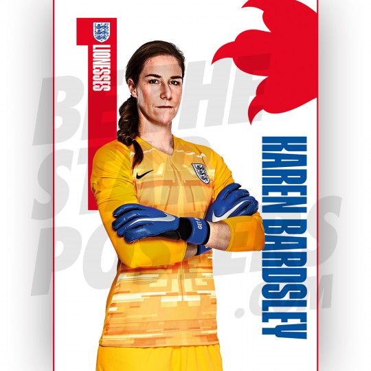 Karen Bardsley Lionesses Headshot Poster A3 20/21