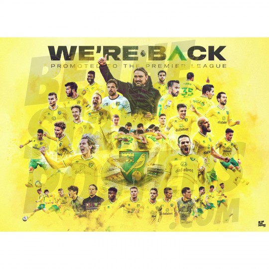 We're Back Promotion Norwich City FC 20-21 Poster