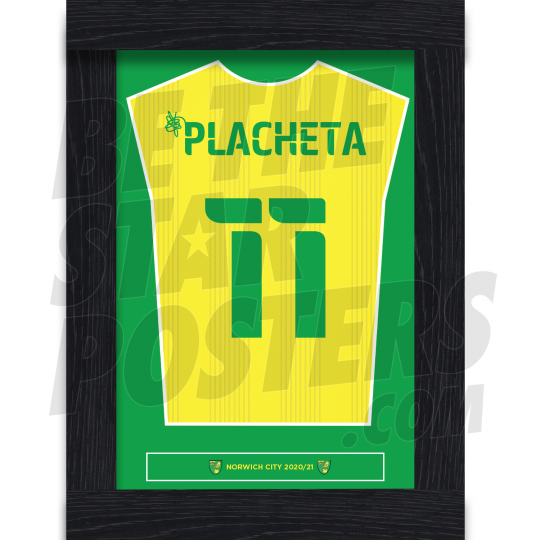 Placheta Norwich City Framed Shirt Poster A4 20/21