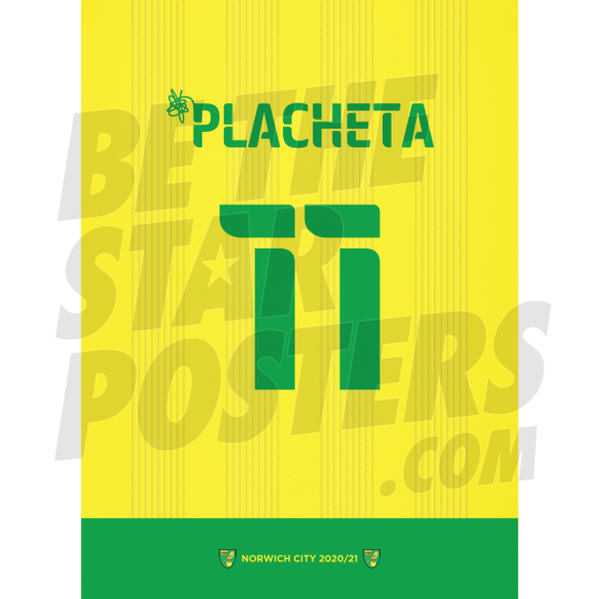Placheta Norwich City Shirt Poster A4 20/21