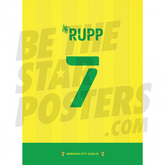 Rupp Norwich City Shirt Poster A4 20/21