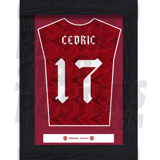Cedric Arsenal FC Framed Shirt Poster A4 20/21