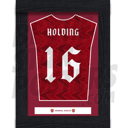 Holding Arsenal FC Framed Shirt Poster A4 20/21
