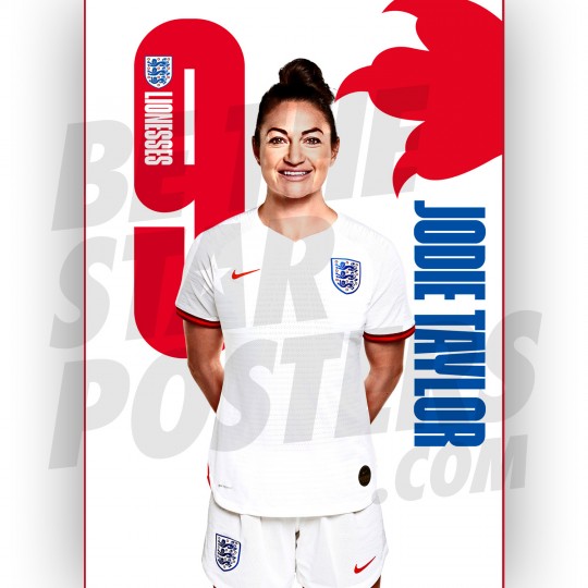 Jodie Taylor Lionesses Headshot Poster A3 20/21