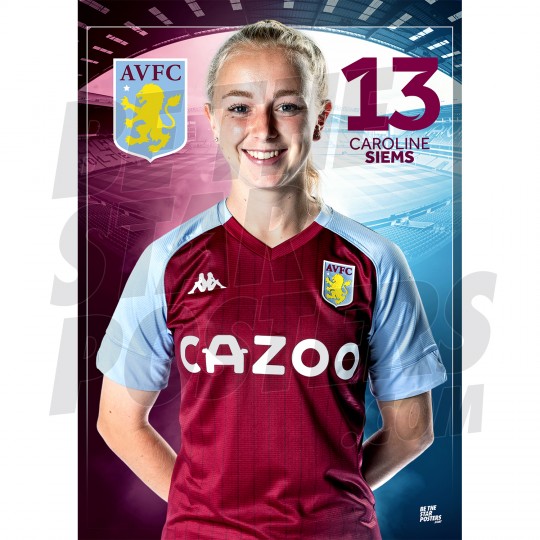 Caroline Siems Aston Villa Headshot Poster 20/21