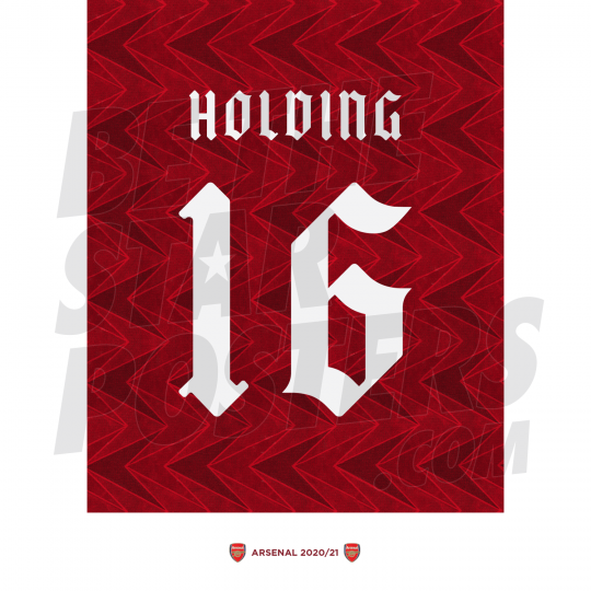 Holding Arsenal FC Shirt Poster A4 20/21