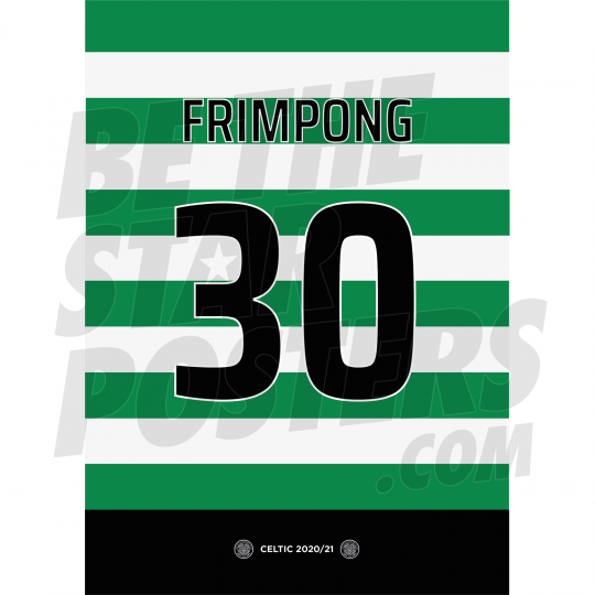 Frimpong Celtic FC Shirt Poster A4 20/21