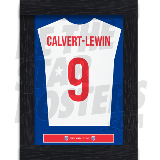 Calvert Lewin England Framed Shirt Poster A4 20/21