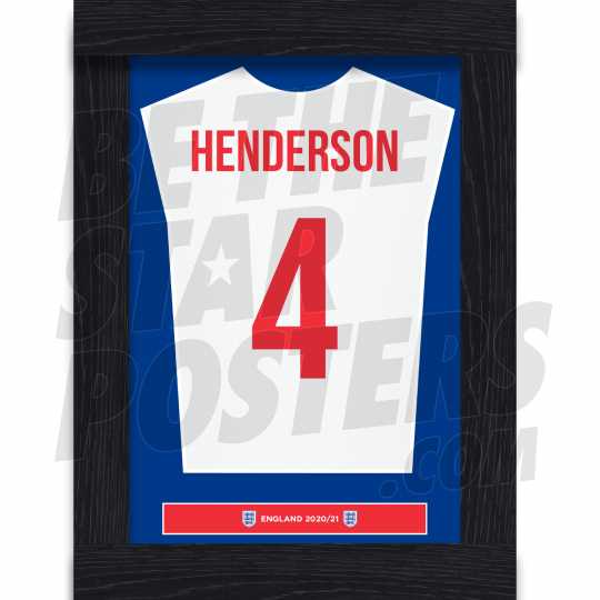 Henderson England Framed Shirt Poster A4 20/21