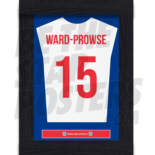 Ward Prowse England Framed Shirt Poster A4 20/21