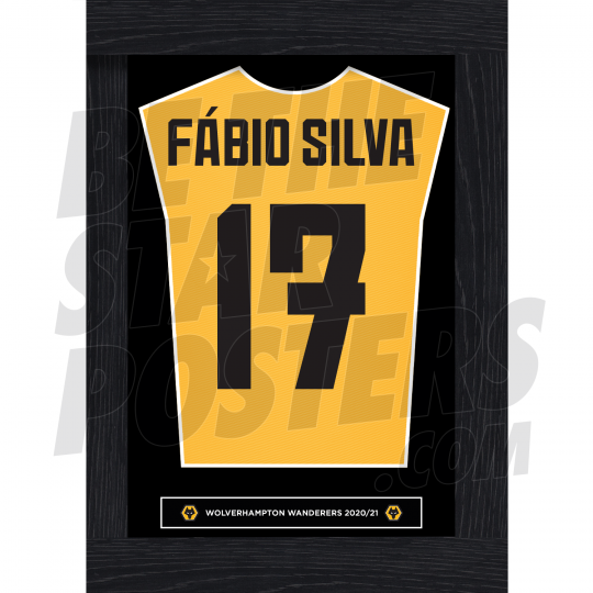 Fábio Silva Wolverhampton Framed Shirt Poster 2021