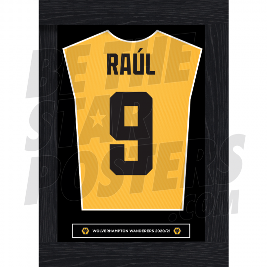 Raul Wolverhampton Framed Shirt Poster A4 20/21