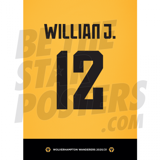 Willian J. Wolverhampton Shirt Poster A4 20/21