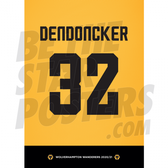 Dendoncker Wolverhampton Shirt Poster A4 20/21