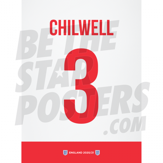 Chilwell England Shirt Poster A4 20/21