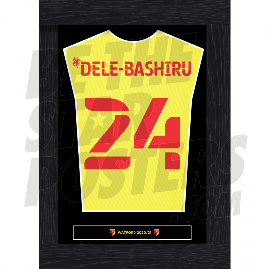 Dele-Bashiru Watford FC Framed Shirt Poster 20/21