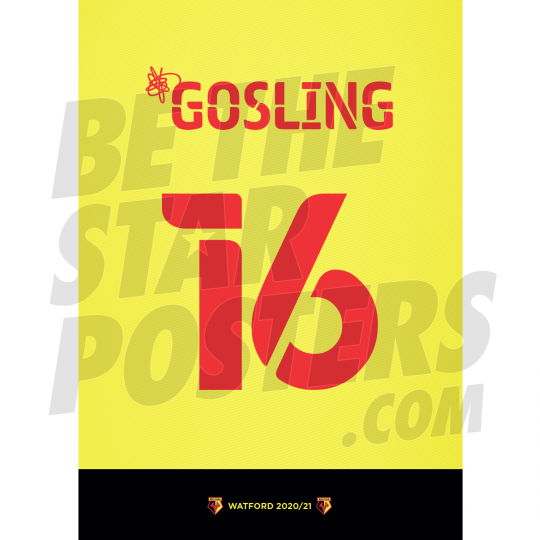 Gosling Watford FC Shirt Poster 20/21