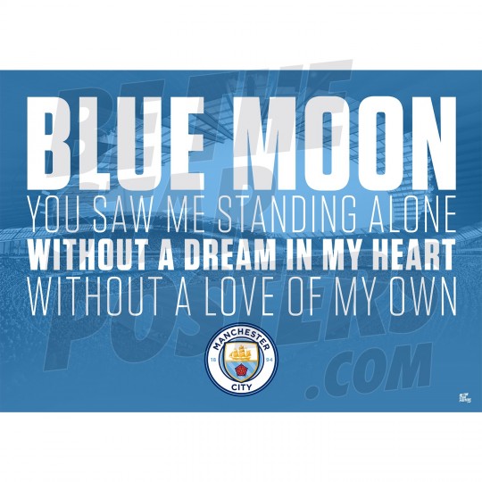 Manchester City FC Chant A2 Poster