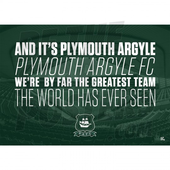 Plymouth Argyle FC A2 Chant Poster