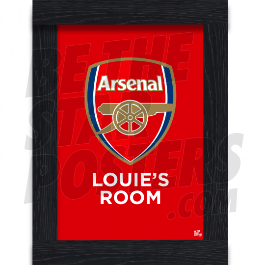Arsenal Personalised Bedroom Crest A3 Framed
