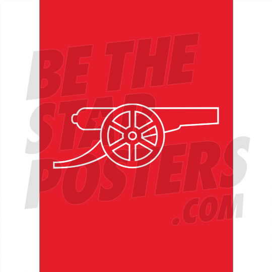 Arsenal FC Red Cannon Poster A2/A3