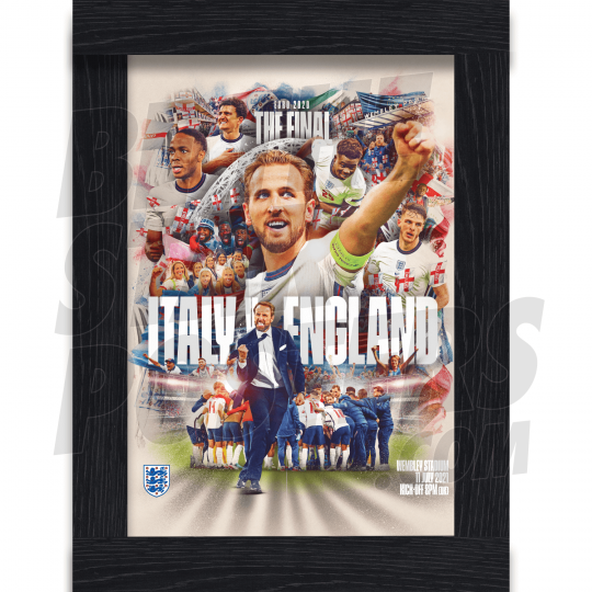 England Match Day Art vs Italy A3 Ltd Ed Print