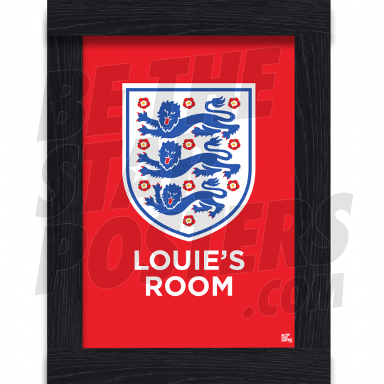 England Personalised Bedroom Crest A3 Framed