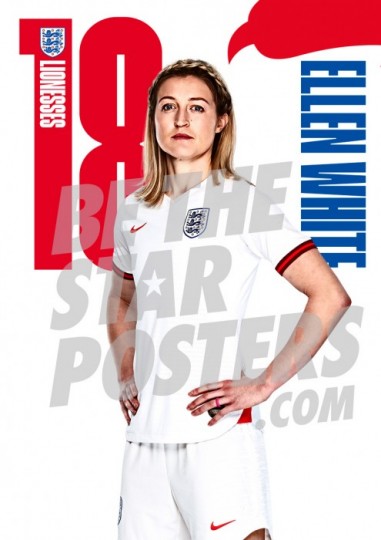 Ellen White Lionesses Headshot Poster A3 20/21