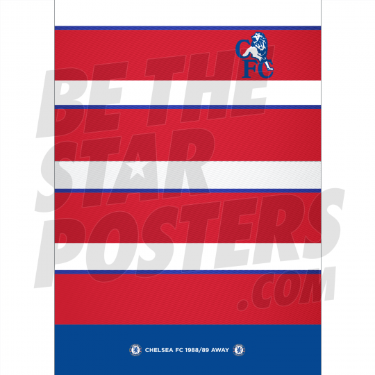 Chelsea FC '89 Retro Away Shirt A4 Unframed Poster