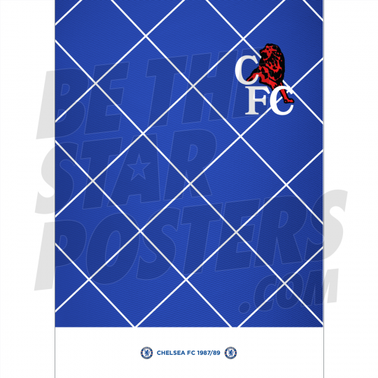 Chelsea FC '89 Retro Home Shirt A3 Unframed Poster