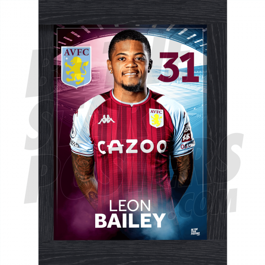 Bailey Aston Villa Framed Headshot Poster A4 21/22
