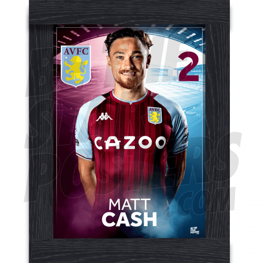 Cash Aston Villa Framed Headshot Poster A4 21/22
