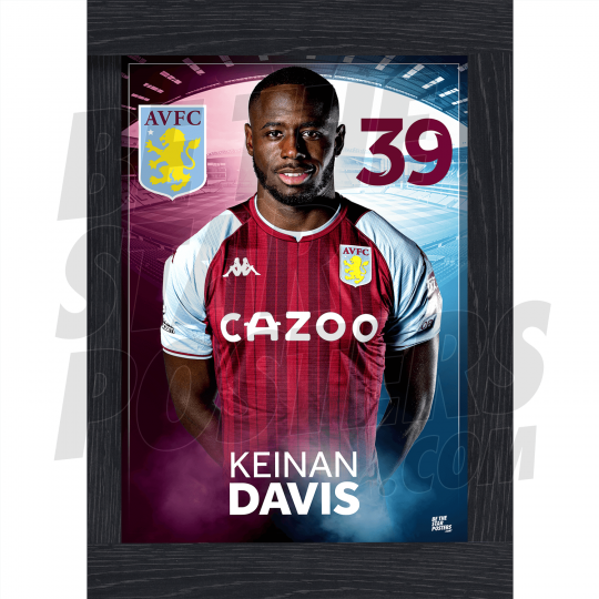 Davis Aston Villa Framed Headshot Poster A3 21/22