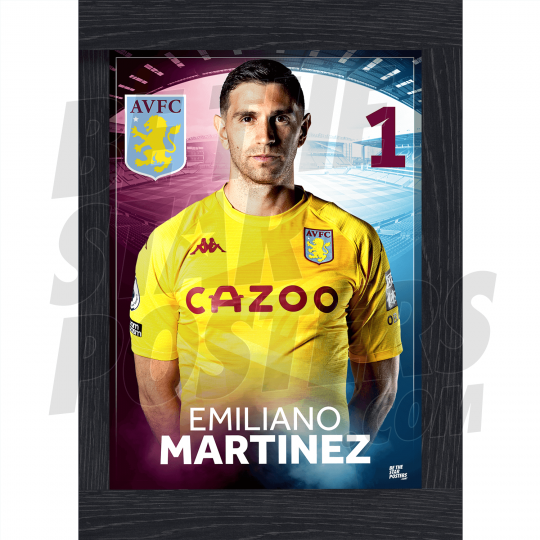 Martinez Villa Framed Headshot Poster A4 21/22