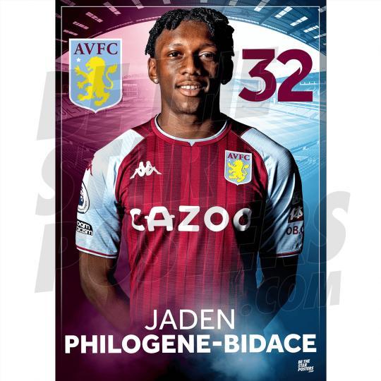 Philogene-Bidace Villa FC Headshot Poster A4 21/22