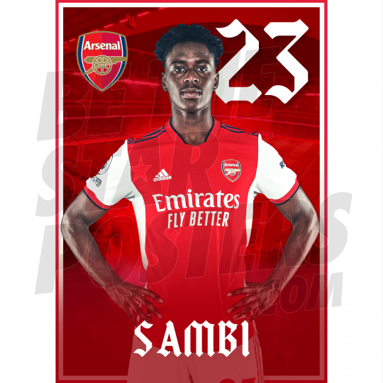 Sambi Arsenal FC Headshot Poster A3 21/22