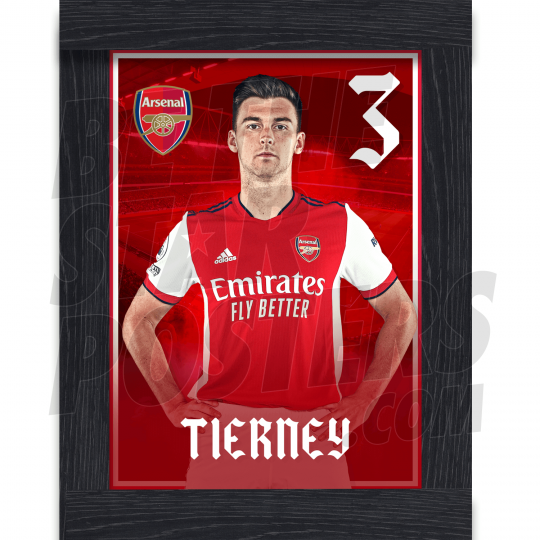 Tierney Arsenal Framed Headshot Poster A4 21/22