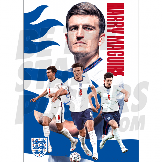 Harry Maguire England Headshot Poster A4 21/22