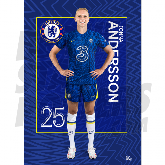 Andersson Chelsea FC Headshot Poster A4 21/22