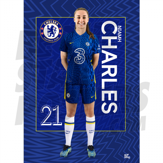 Charles Chelsea FC Headshot Poster A3 21/22