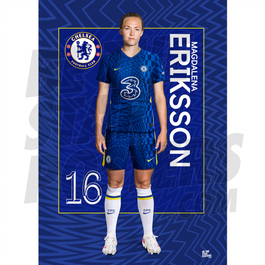 Eriksson Chelsea FC Headshot Poster A3 21/22