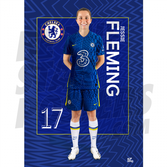Fleming Chelsea FC Headshot Poster A4 21/22