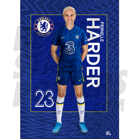 Harder Chelsea FC Headshot Poster A3 21/22
