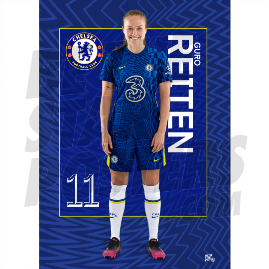 Reiten Chelsea FC Headshot Poster A3 21/22